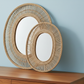 Oval Cane Mirror