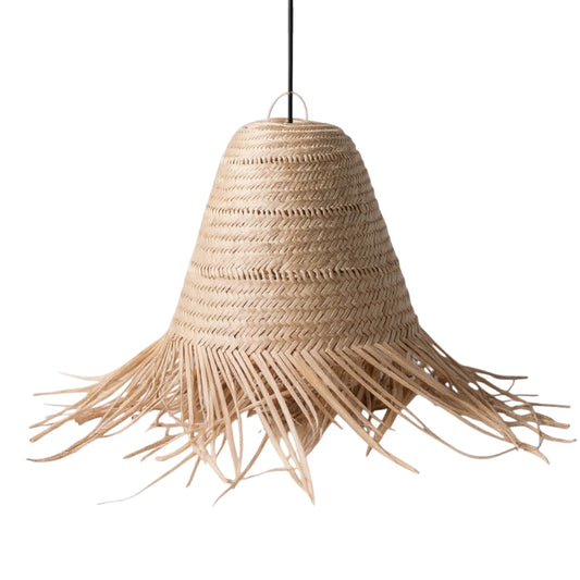 Moyana lampshade pendant ilala grass cane malawi weave
