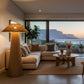 Malawi Mushroom Lamp floor standing with bulb. Apartment Lounge