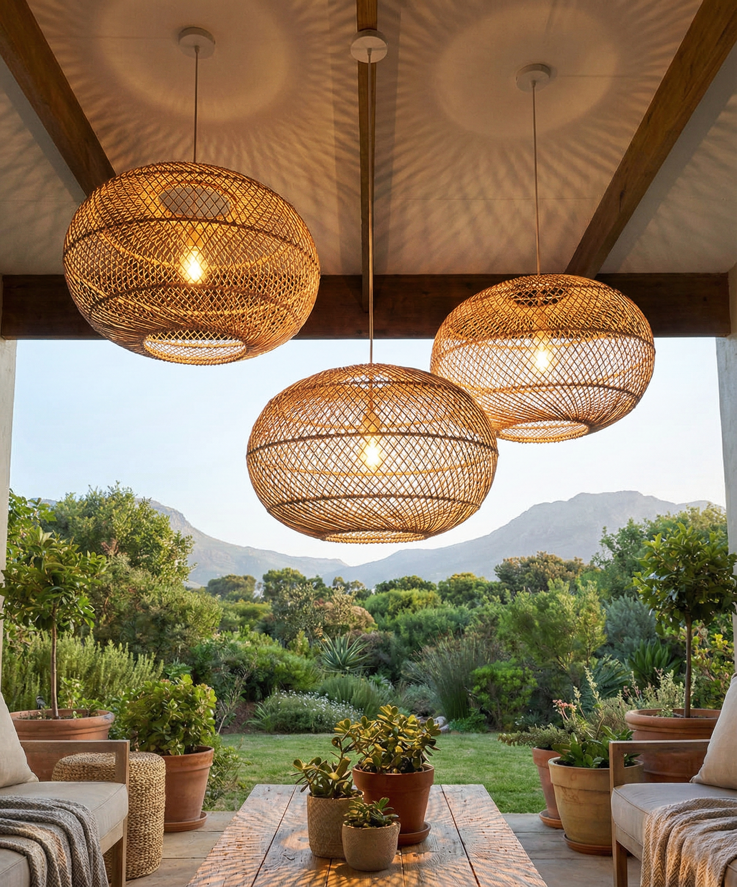 Pumpkin Pendant Lampshade (X-Weave)