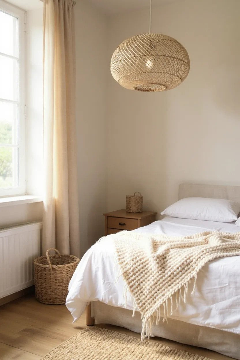 Malawi Furniture - Pumpkin Pendent Lampshade - Bright Bedroom