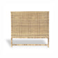 Malawi Furniture - Authentic and textural solid queen sized headboard made from Malawi cane with matching cane bedside table. Headboard adds rich, organic texture to any bedroom. 