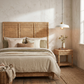 Authentic and textural headboard made from Malawian cane and sold by Malawi Furniture. Headboard adds lightweight, organic texture to any modern bedroom. Buy online for sustainable, handcrafted style.