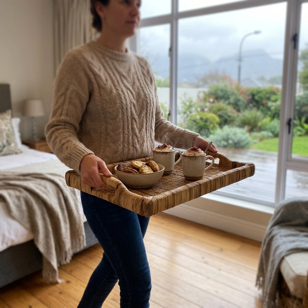 Coffee or Tea Serving Tray - Hand Woven