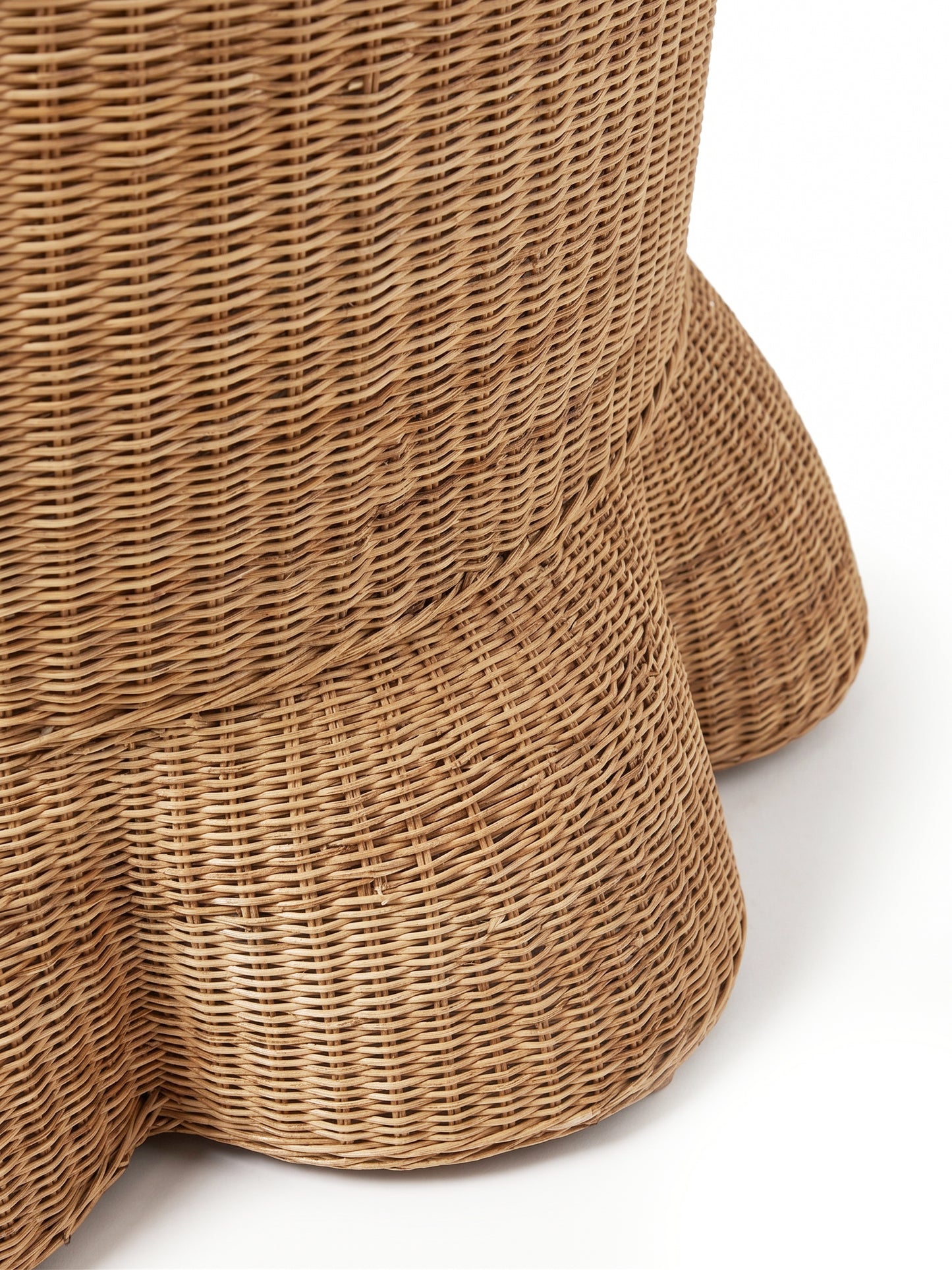 Malawi Furniture - Scallop Coffee Table Close Up With White background