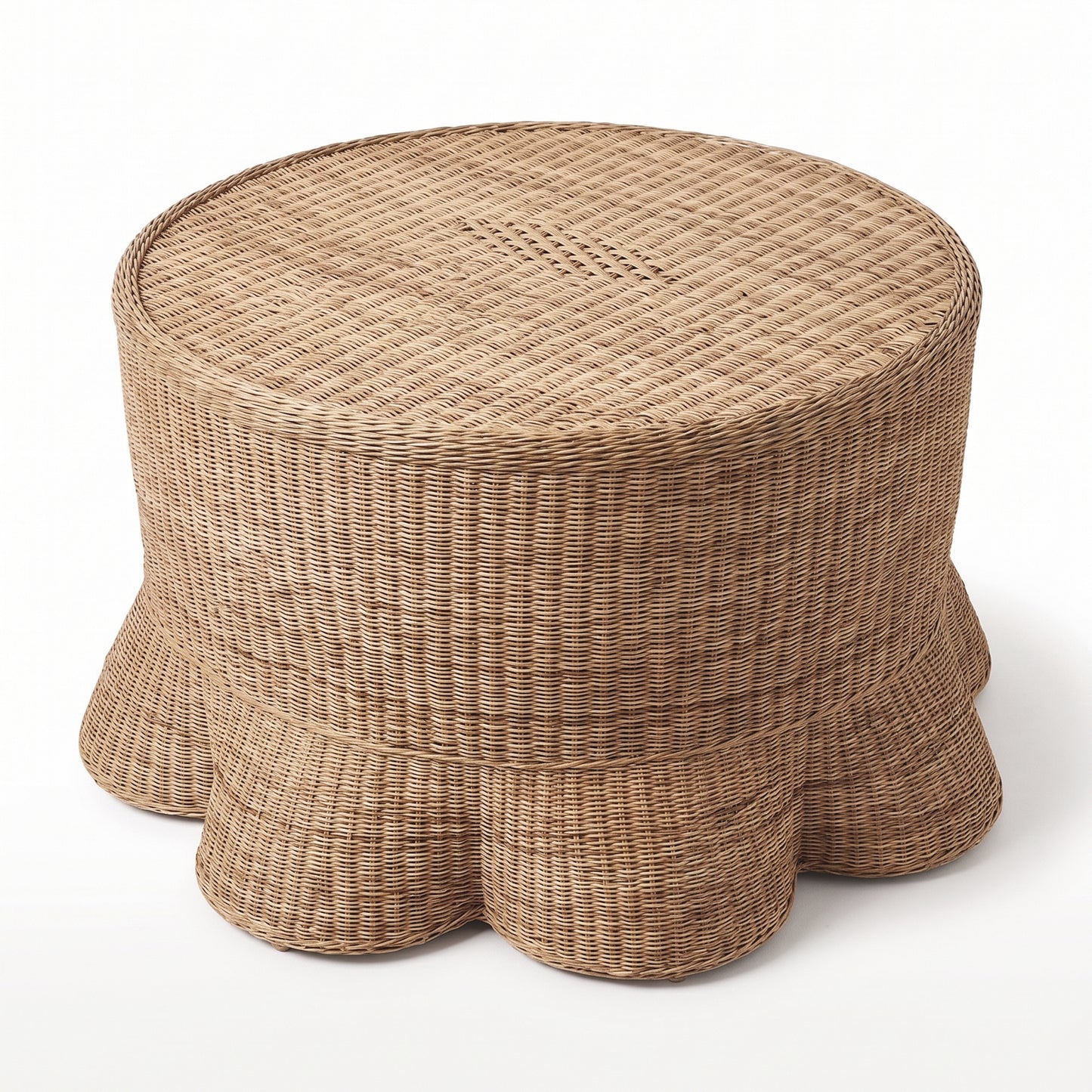 Malawi Furniture - Scallop Coffee Table With White background