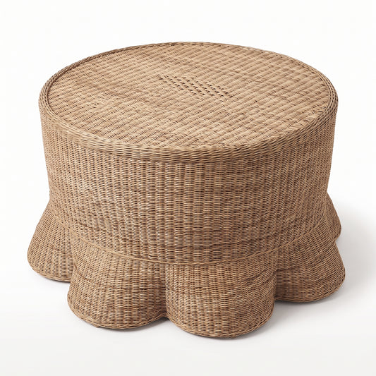 Malawi Furniture - Scallop Coffee Table With White background