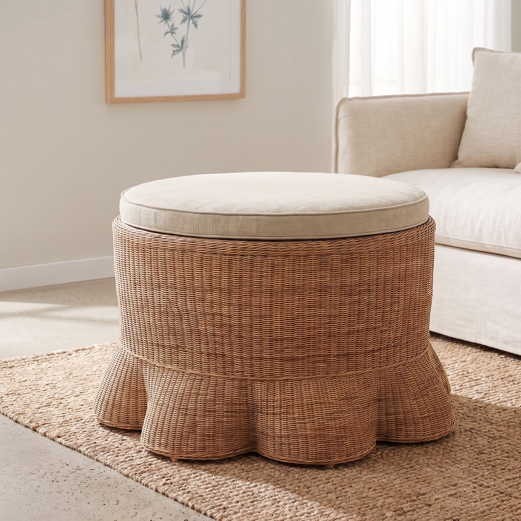 Malawi Furniture - Scallop Coffee Table With Cushion