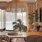 Scalloped Pendant Lampshade in Dining Area