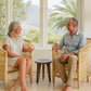 Malawi Furniture - Traditional Malawi Chair - Couple enjoying wine in lounge