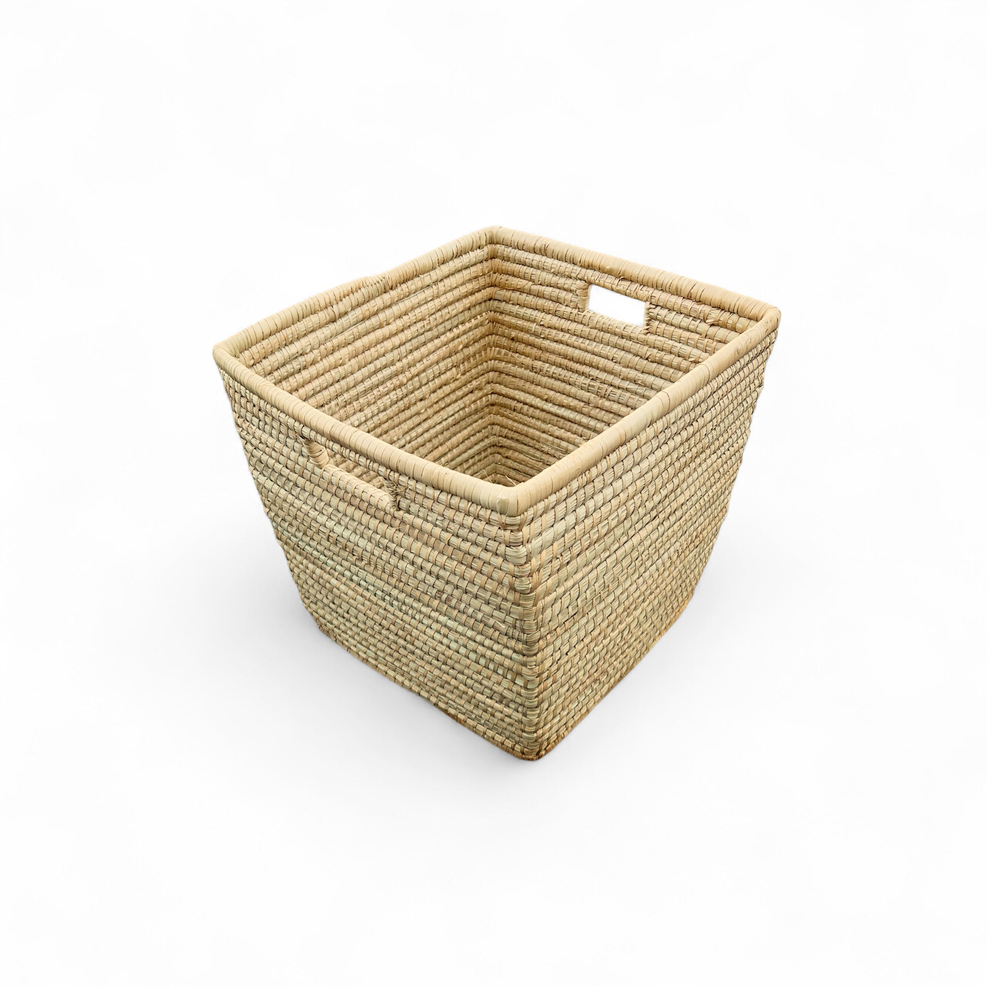 Square Woven Storage Basket malawi cane furniture decor blanket storage