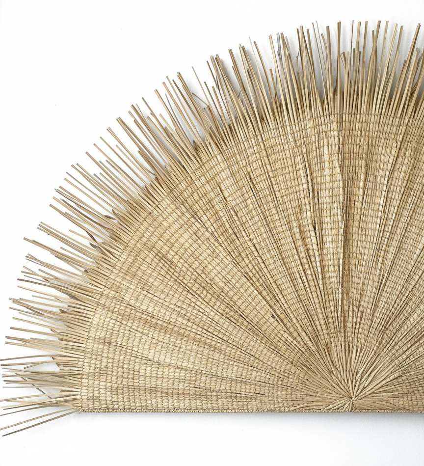 Sun Circle Cane Headboard