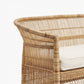 Malawi Furniture - Traditional 3 Seater Couch Chair With White Cushion Close Up