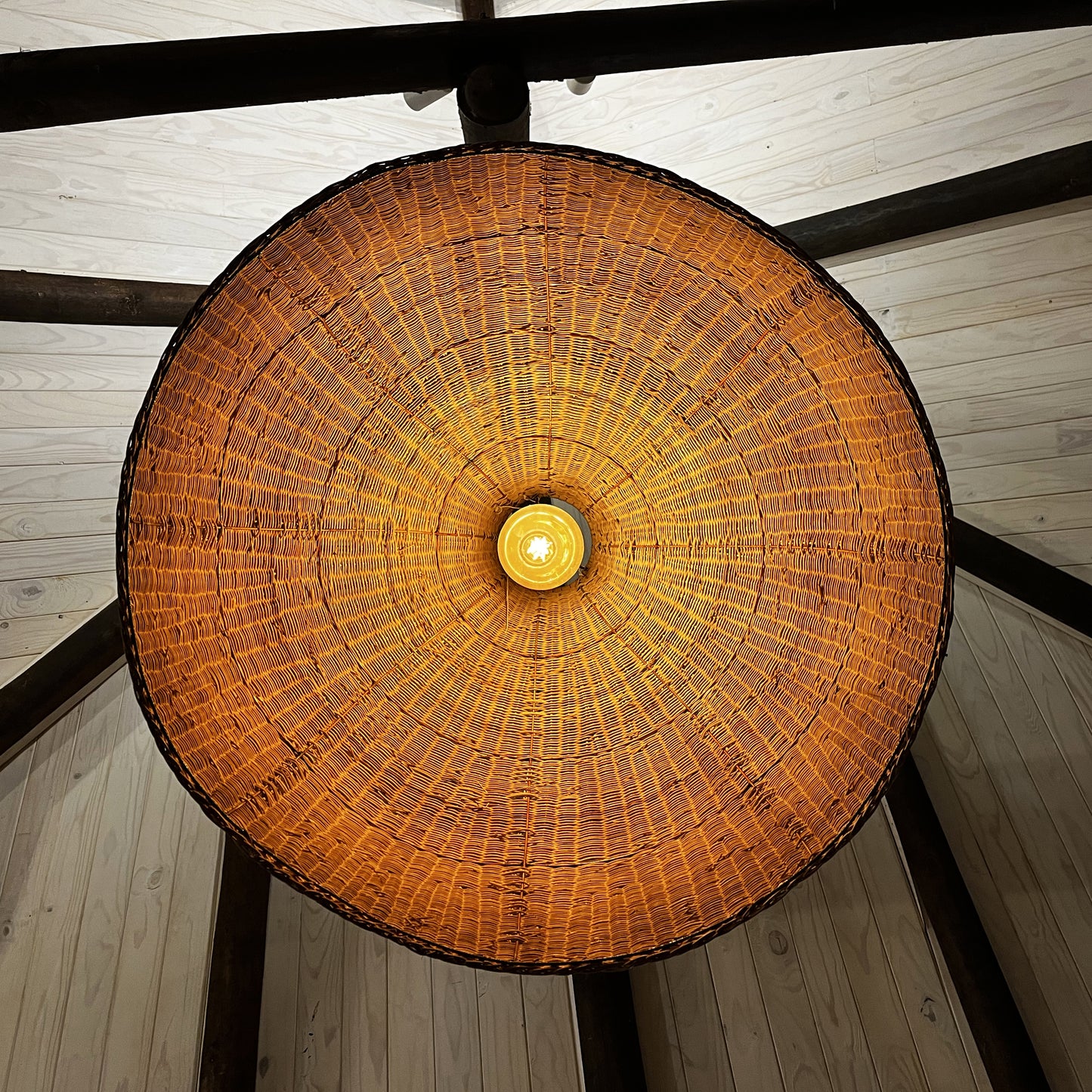 Malawi Furniture - Traditional Pendant - Closed Weave Underside View