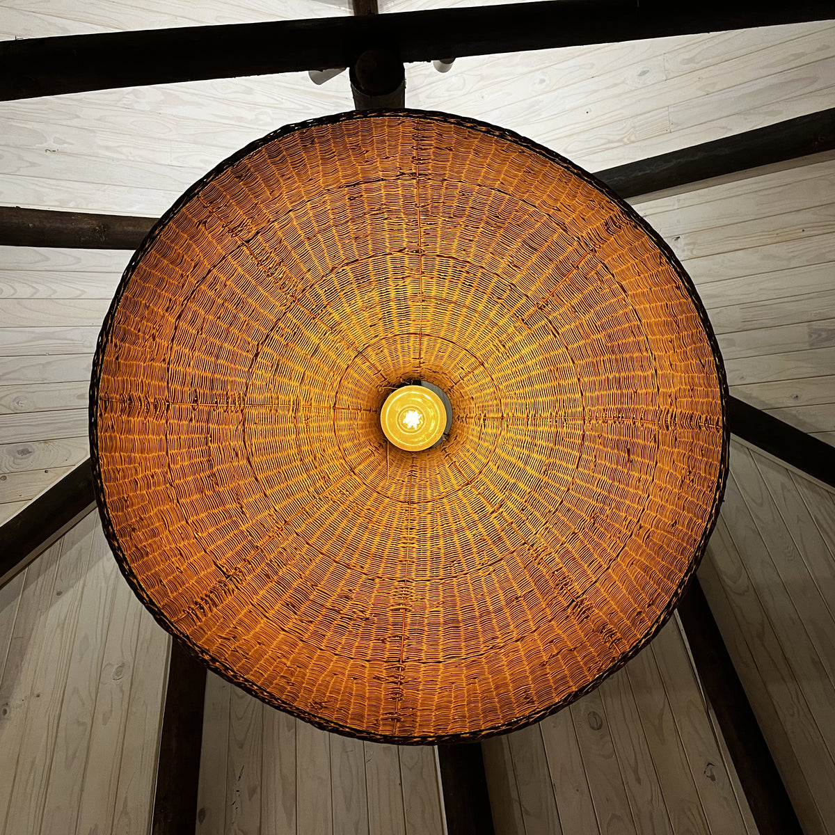 Malawi Furniture - Traditional Pendant - Closed Weave Underside View