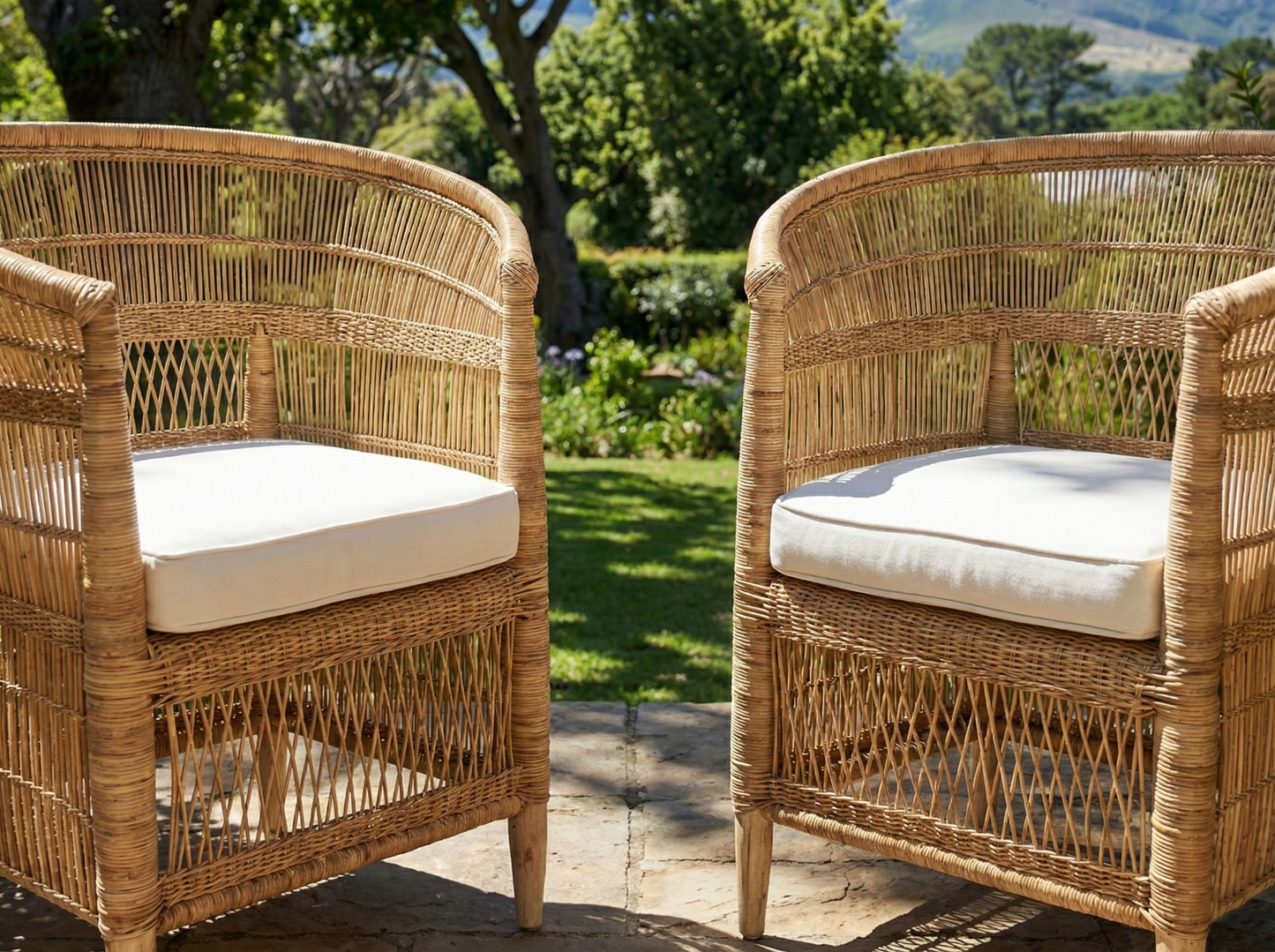 2 x Traditional Malawi Cane Chairs