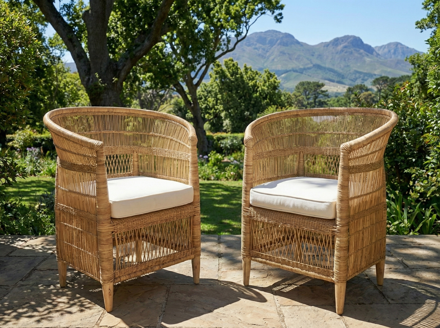 2 x Traditional Malawi Cane Chairs