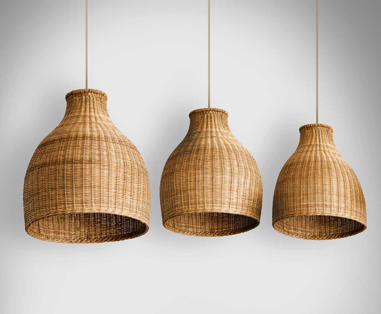 Tulip Pendant Lampshade (Closed Weave)