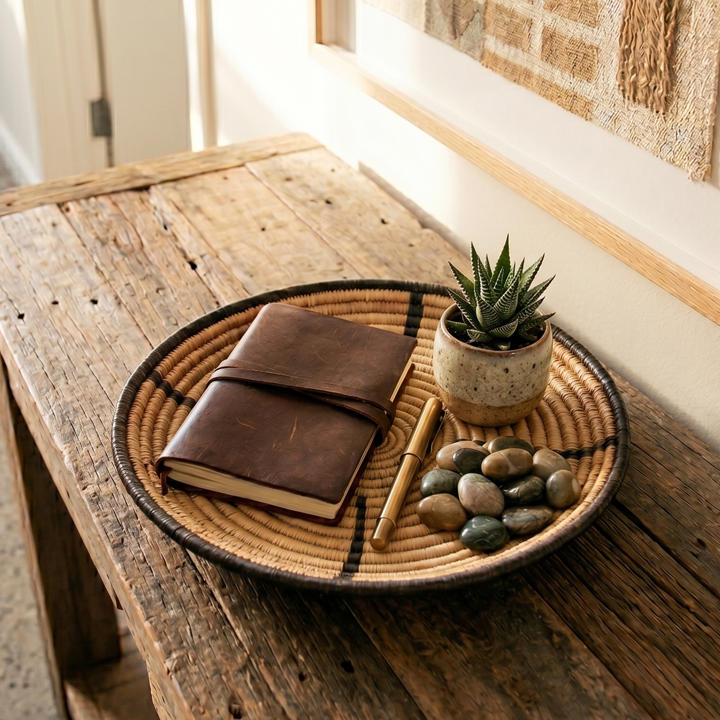 Malawi Furniture - Ilala Palm Decorative Tray - Catch All