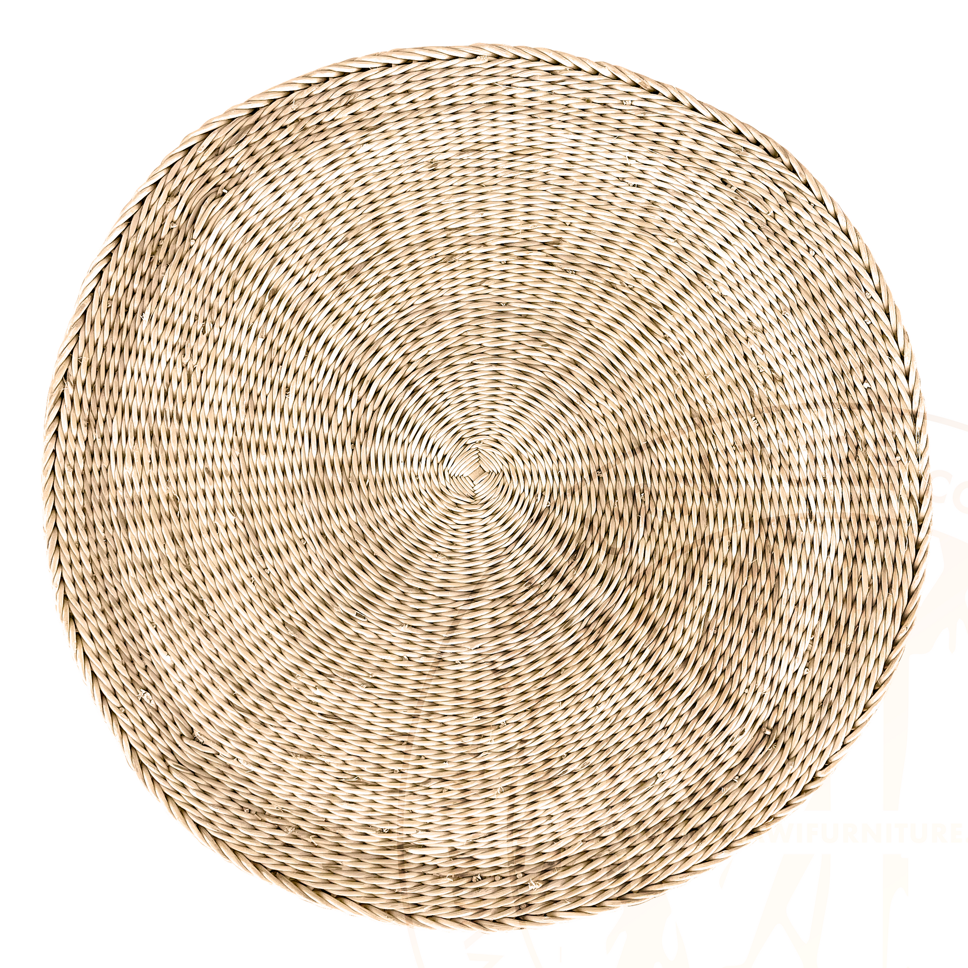 Round Malawi Table hand weaved woven rattan cane side table coffee