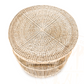 Round Malawi Table hand weaved woven rattan cane side table coffee