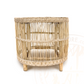 Round Malawi Table hand weaved woven rattan cane side table coffee