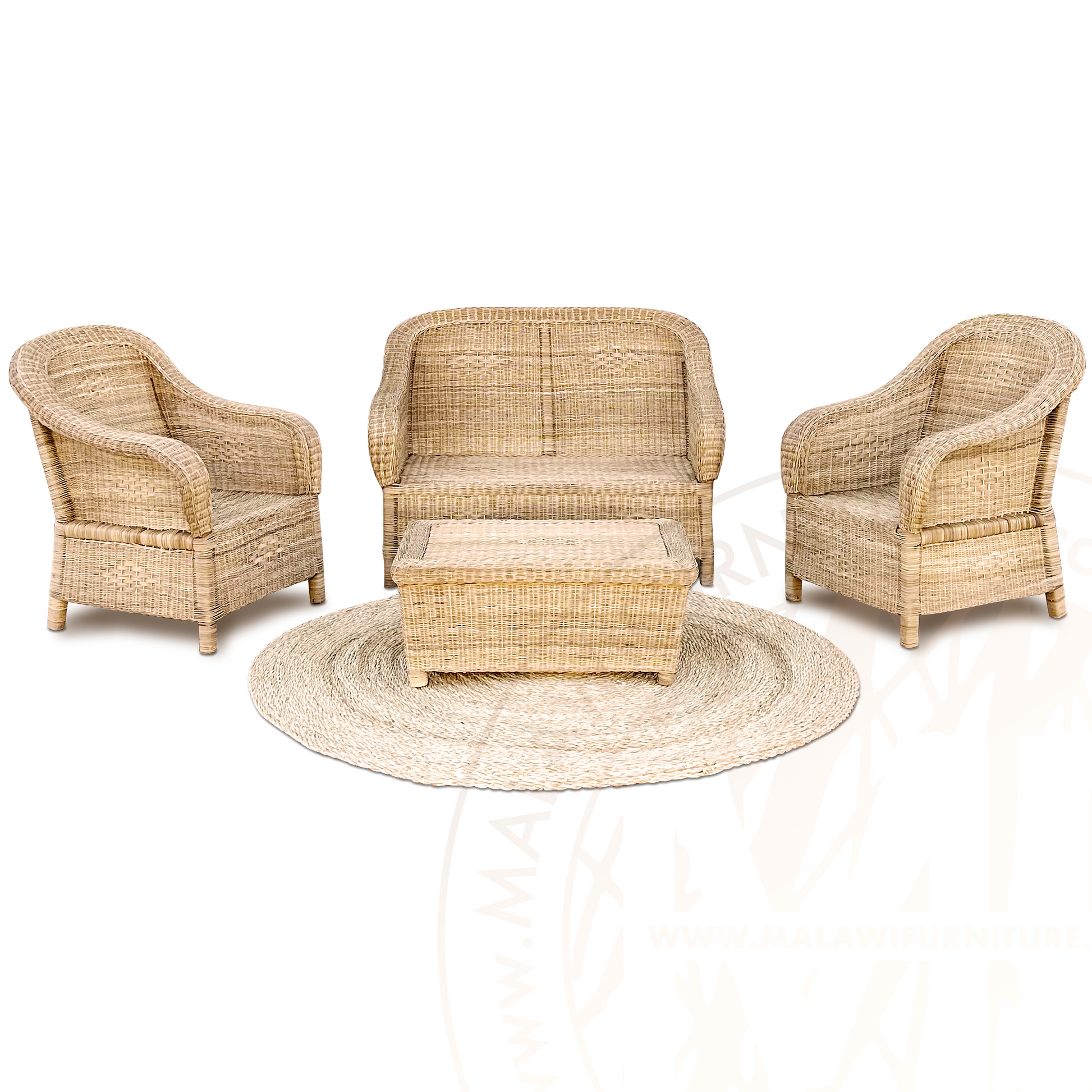 Classic Malawi Couch Set (with Classic Table & Grass Mat) lounge suite patio