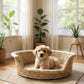 Pet Basket made from Malawi Cane dog cat warm cushion durable