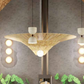 Custom Rattan Flare Chandelier