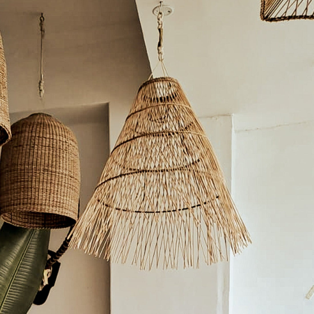 Chipewa Pendant Lampshade rattan cane malawi