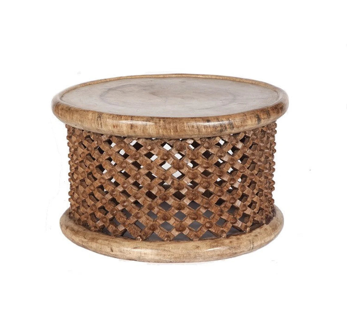 Bamileke Coffee Table (Natural) - Handmade in Cameroon