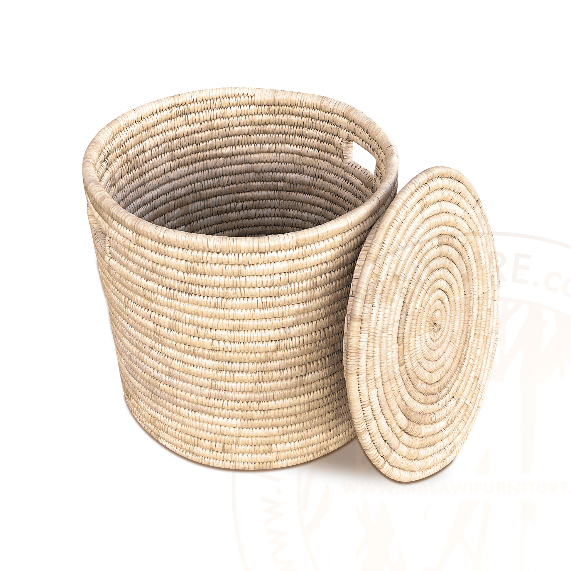 Malawi Laundry Baskets (SET OF 3) Storage Toys Towels Linen Box Weave Woven Basket - Medium open