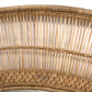 hand-woven cane and bamboo mirror. Crafted by skilled artisans, this exquisite oval piece is perfect for adding a touch of rural charm to any living space. Use it as a unique focal point or mix and match it with other decorative items. Please note: The frame is handmade in Malawi and strengthened in the UK for durability. The mirror is securely fastened using backing board and twine.