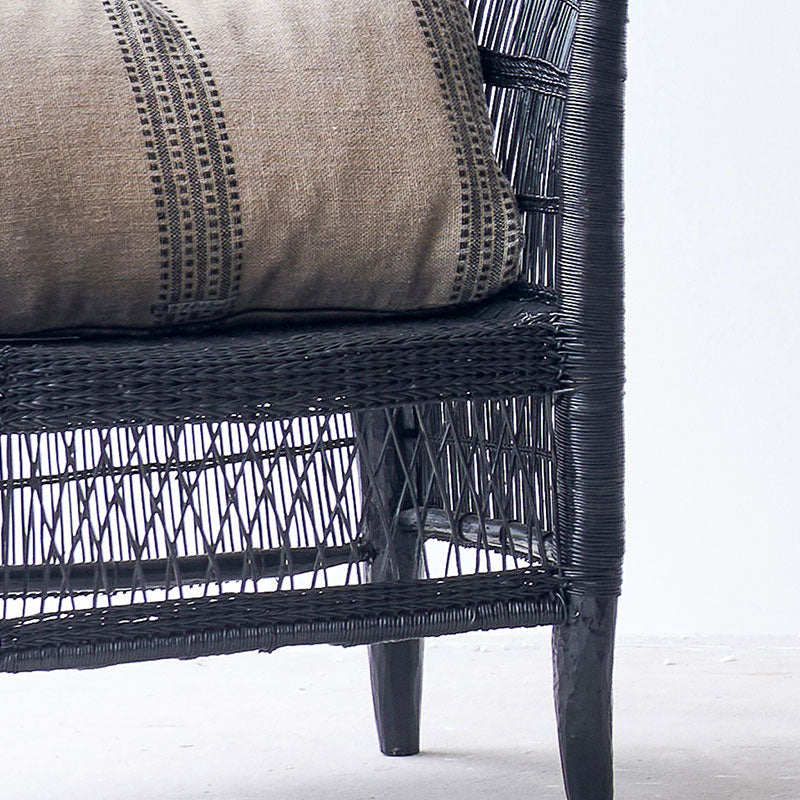 Traditional Malawi Cane Chair (Black)