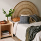 Malawi Halfmoon headboard handmade weaved cane rattan woven 